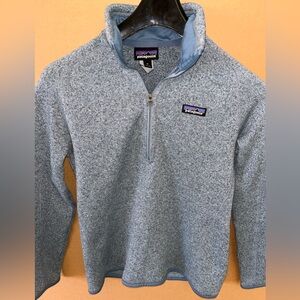 Patagonia Womens Fleece Pullover Blue Size Medium Style 25818 1/4 Zip Polyester